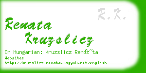 renata kruzslicz business card